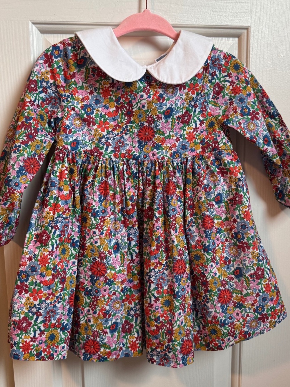 Jacadi Floral Longsleeve Dress with Collar Size 12-18 month